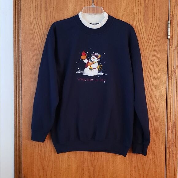 Cute "Winter is For the Birds" Sweatshirt Sz M - Picture 2 of 2